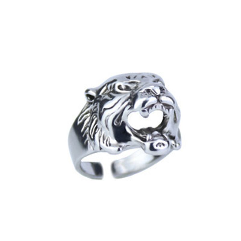 New Head Ring For Men, Bold Tiger Zodiac Exaggerated Personality Trendy Men's Jewelry_voghion.com