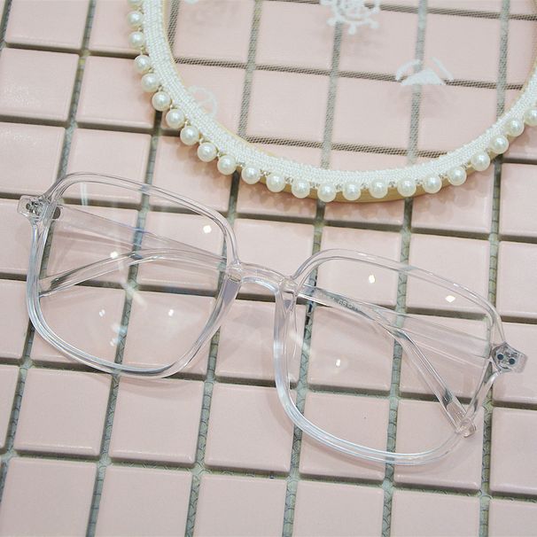 New large box minimalist flat lens ins internet famous glasses_voghion.com