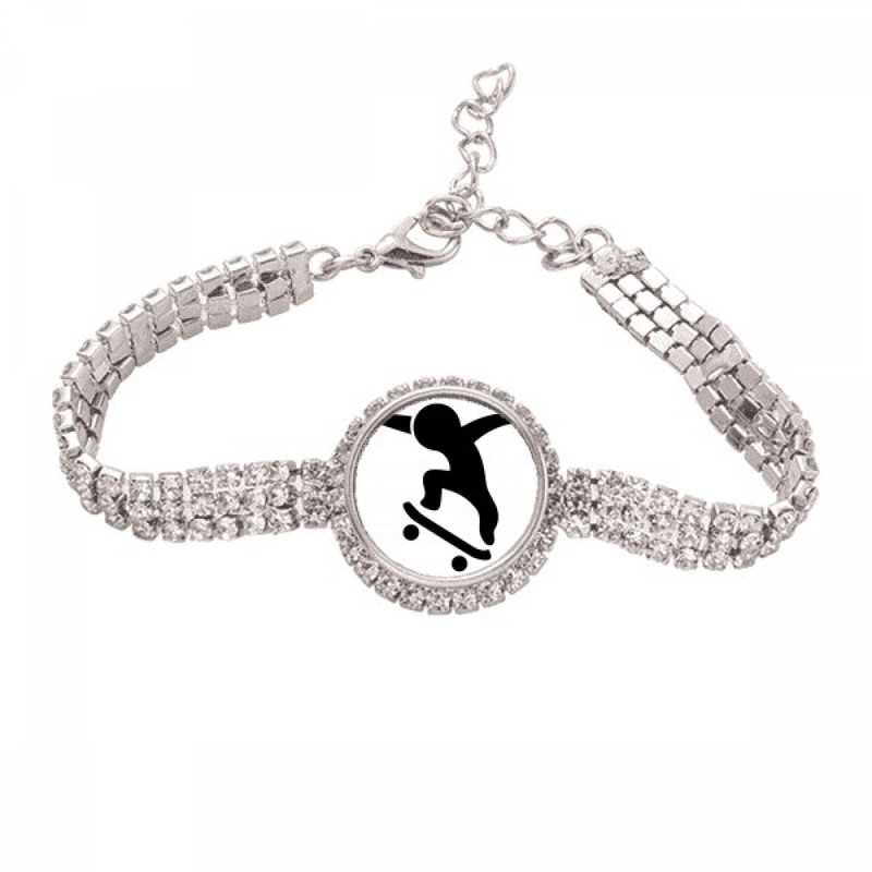 Bracelet de cheville en chaîne de tennis en forme de figure, bijoux en diamant_voghion.com