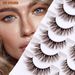 7-Paar-Set braune künstliche Wimpern, dreidimensional und natürlich, weiche Textur, für die Bühne, personalisiert und für den täglichen Gebrauch_voghion.com