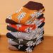 Lillian Autumn Winter Thickened Warm Christmas Tree Terry Women's Heart Deer Rabbit Wool Mid-Calf Maternity Socks Soft_voghion.com