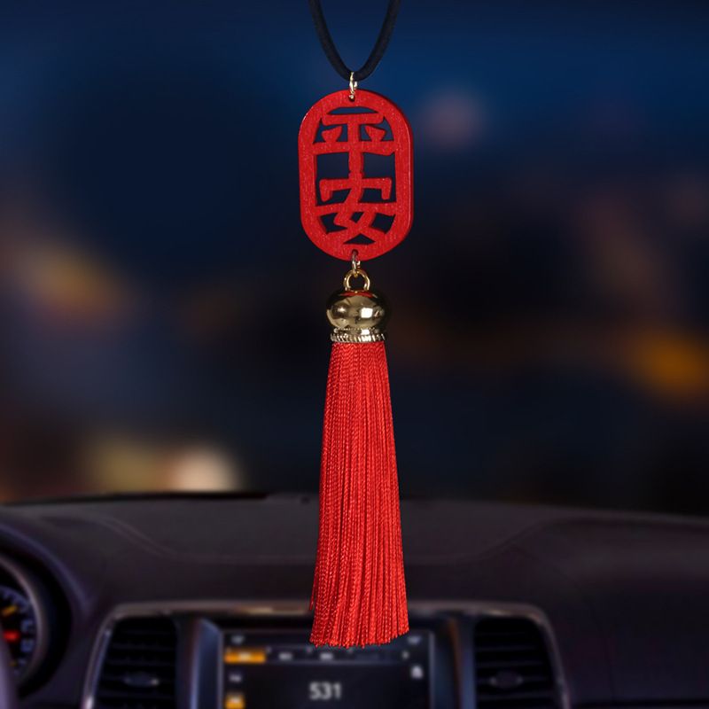 Xiaodeng Xiaodeng New Pendant Festive Peace Joy Rearview Mirror Hanging Creative Wealth Car Interior Accessories_voghion.com