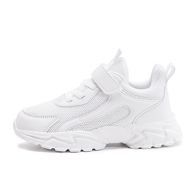 Baskets blanches décontractées pour enfants de 4 à 12 ans, chaussures de Tennis légères à plateforme, de sport scolaire, pour garçons et filles_voghion.com