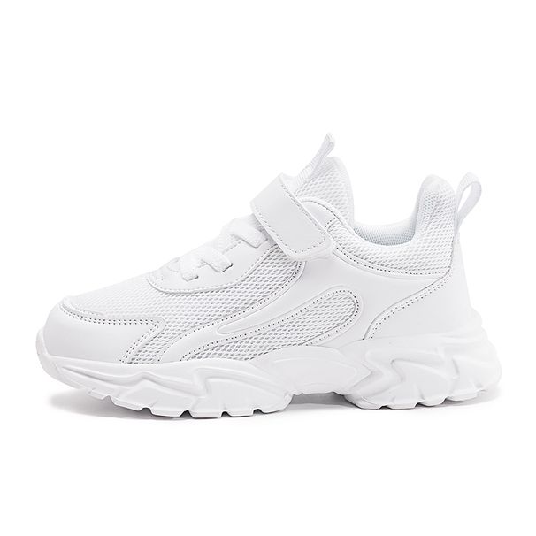 Baskets blanches décontractées pour enfants de 4 à 12 ans, chaussures de Tennis légères à plateforme, de sport scolaire, pour garçons et filles_voghion.com