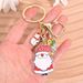 Portachiavi con ciondolo a forma di pupazzo di neve e Babbo Natale_voghion.com