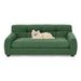 Soft And Comfortable Pet Sofa With Backrest And Armrests, Suitable For Modern Rectangular Pet Sofas For Small And Medium-sized Dogs-Green_voghion.com