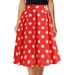 GraceChic X Cross-Border Women's Manufacturer Wholesale European And American Fashion Versatile Polka Dot Print Half Pleated Waist_voghion.com