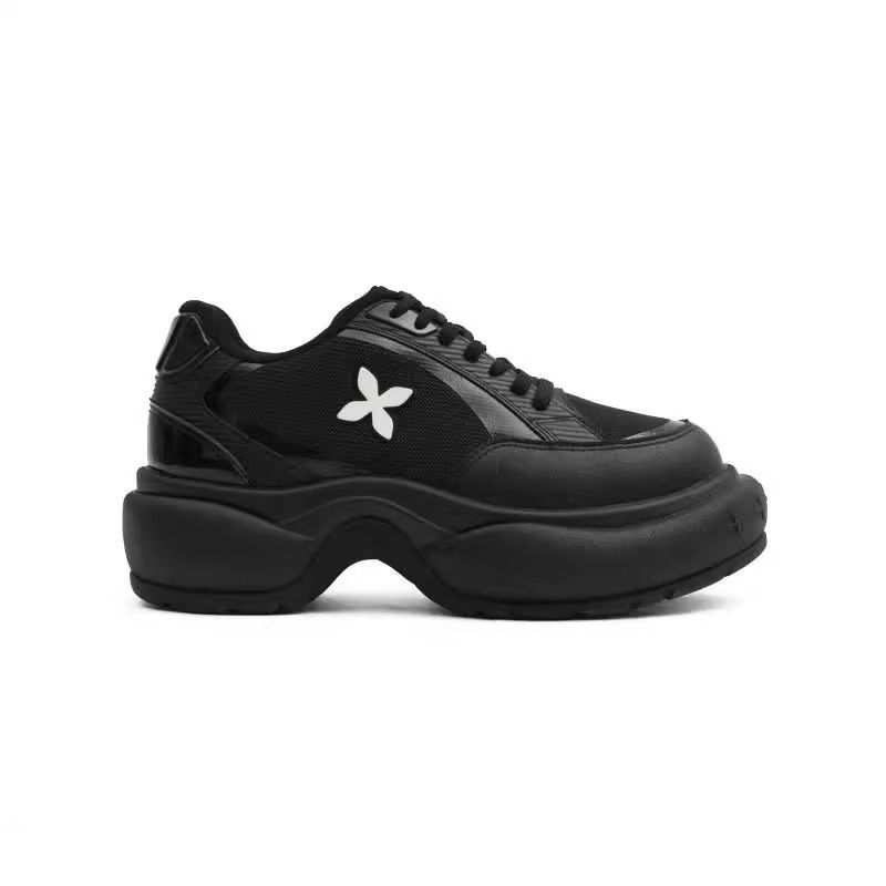 Tênis de salto alto feminino RIPPLE Ripple SN003B/LG estilo celebridade em malha com aumento de altura calçados casuais_voghion.com
