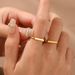 Trendy Geometric Plain Stainless For Women, Niche Design, Versatile Cuboid Titanium Steel Ring_voghion.com