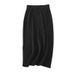 Women's fashion high-waisted elastic solid color with a slimming package hip skirt_voghion.com
