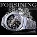 Forsining Steampunk Luxury Black Dial Mens Automatic Mechanical Wrist Watch Top Brand Luxury Male Clock Relogio Transparent Case_voghion.com