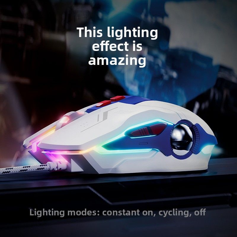 【High Quality】 INPHIC W9p Wired Silent Glowing Gaming Mouse For PUBG E-Sports Office Laptop_voghion.com