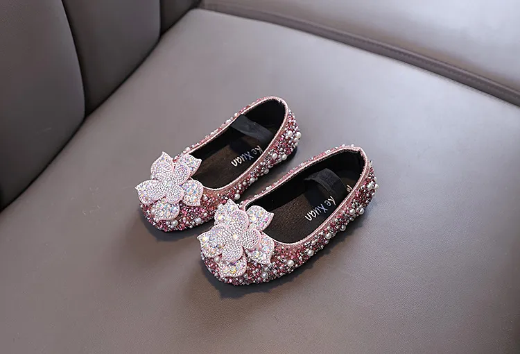 Dziewczynka Dziewczynka Księżniczka Diament Pojedyncze Buty Buty do Tańca Pokazowego_voghion.com