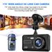 Enregistreur vidéo de voiture Dash Cam double objectif HD 1080P Auto Digital 4'' IPS écran tactile DVR caméra G-Sensor WDR voiture DVRS Dashcam caméra_voghion.com