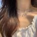 Summer style ~ Rainbow tassel zircon necklace for women, light luxury niche design, high-end necklace, clavicle chain_voghion.com