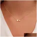 Fashion Simple Heart Initial Letter Necklaces For Women Personalized 26 Alphabet Gold Sier Pendant Choker Necklace G_voghion.com
