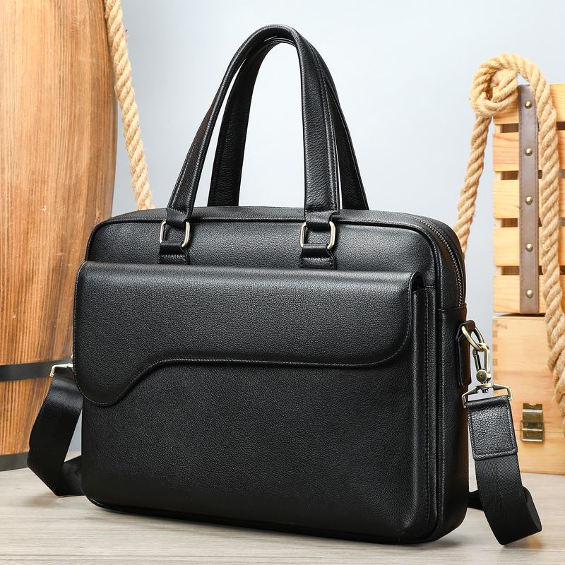 Marant Leder herren Aktentasche Hochwertige Herrentasche Rindsleder Horizontale Handtasche Business Offizielle Computertasche Herren_voghion.com
