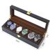 Watch Storage Box Paint Box 6-bit 10-bit 12-bit Paint Jewelry Gift Box Black Wooden Watch Storage Box_voghion.com