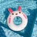 Cartoon Inflatable Small Pink Rabbit Children's Swimming Ring With Handle Thickened Anti-rollover Floating Ring_voghion.com