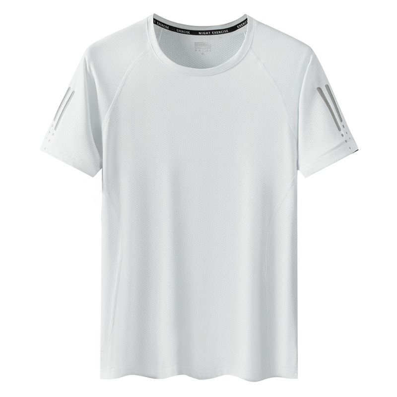 CJ Summer T-shirt oversize à séchage rapide T-shirt de sport à manches courtes en soie glacée pour hommes Grand T-shirt de course pour hommes plus_voghion.com