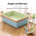 Ημικλειστή τουαλέτα για γάτες με αντιπυρετικό, τετράγωνο κουτί καθαρισμού, φτυάρι, περιλαμβάνεται δοχείο άμμου γάτας_voghion.com