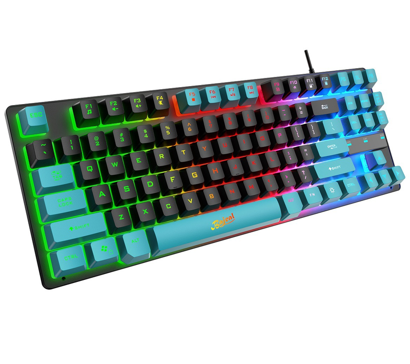 BEAL KB-10 Tastiera portatile con tocco meccanico a 87 tasti per laptop Rainbow Glow_voghion.com