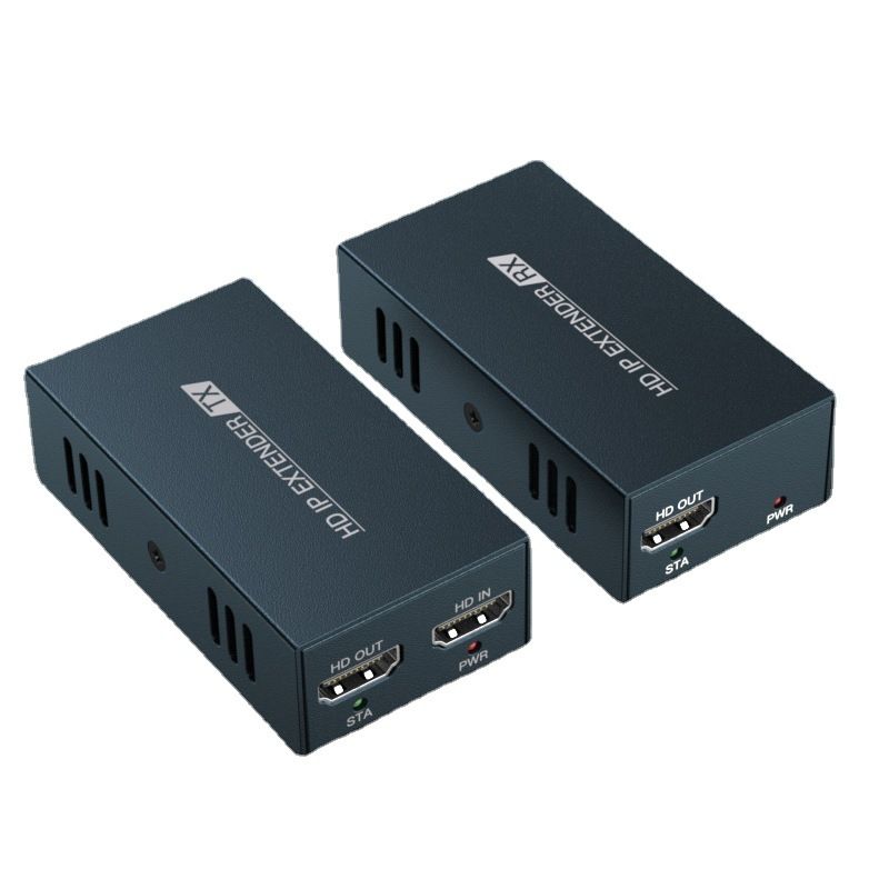 Rozszerzenie HDMI 200M przez pojedynczy kabel HDMI Cat5e/6 do rj45 przez IP/TCP za pomocą przełącznika Ethernet Jeden do wielu monitorów Rozszerzone wideo 1080P_voghion.com