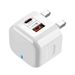 Chargeur mural rapide double port Type-C 20 W PD, adaptateur secteur de voyage QC 3.0, Royaume-Uni_voghion.com