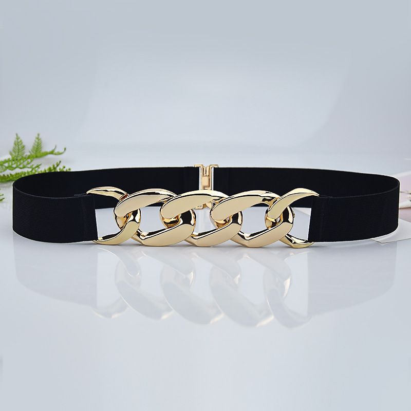 Slim-fit elastic waistband Decorative skirt suit Simple fashion chain women's belt_voghion.com