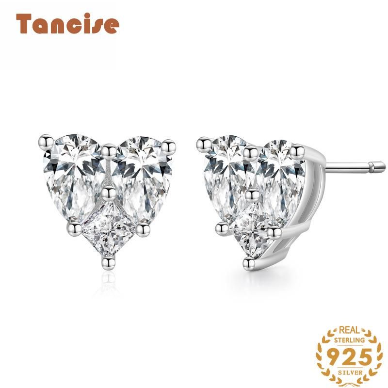 Tancise Sëlwer Zirkon Ouerréng Drop Ouerréng Fir Fraen Hochzäitsfeier Kaddoen_voghion.com