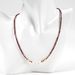 Collier en pierre naturelle avec perles d'eau douce et grenat en forme de cube de sucre de 3 cm, chaîne de clavicule empilable, style rétro_voghion.com