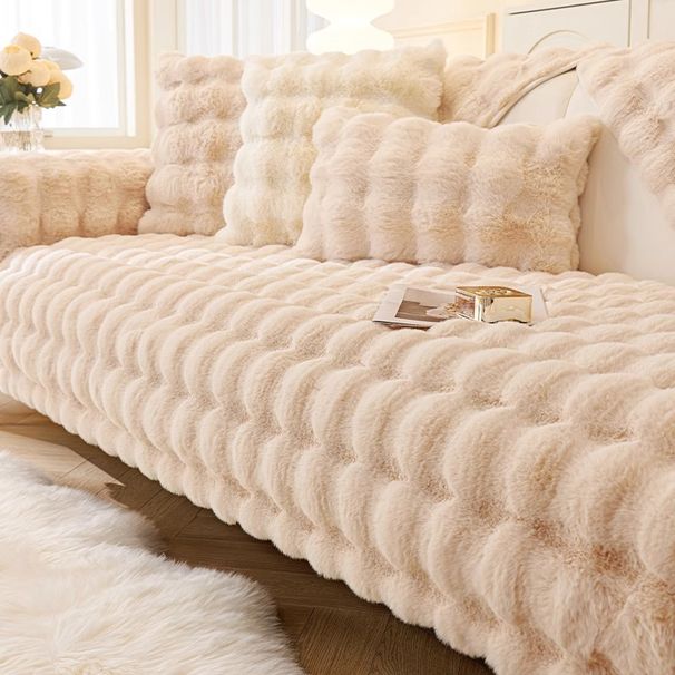 Plush Sofa Cushion – Ultra-Soft Rabbit Fur-Inspired Seat Pad With Non-Slip Backing (Modern Minimalist Style, Custom Sizes For Sectional Couches)_voghion.com