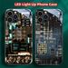 Custodia per telefono con luce LED, design PCBA di lusso, controllo del suono e della musica, per iPhone 15, 14, 13, 12, 11 Pro Max, XR, XS Plus, 6, 7, 8 SE2020._voghion.com