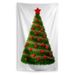 Kerstboom dennenboom hangend doek klein gekleurd licht hangend doek wanddecoratie schilderij hangend doek wandtapijt_voghion.com