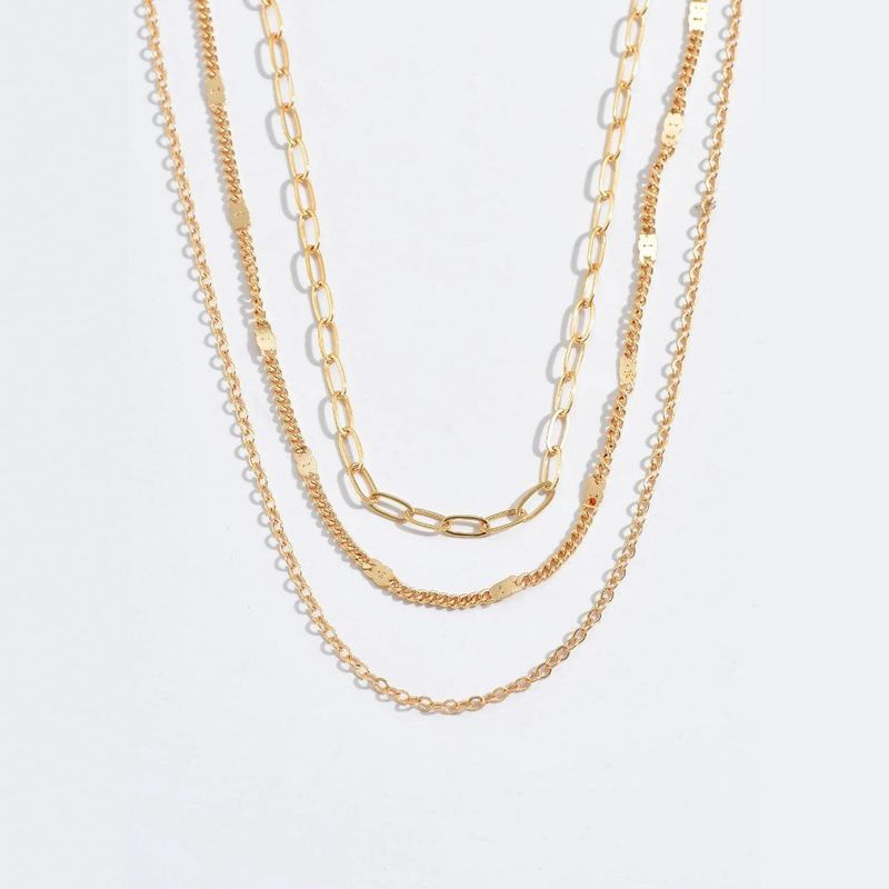Gioielli, semplici e versatili, leggeri, retrò, geometrici, a strati incrociati, collana multistrato per ragazze_voghion.com
