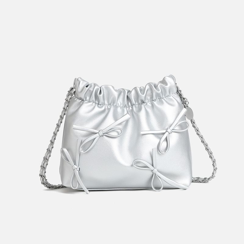 Borsa a tracolla con fiocco e tracolla a catena carina da donna, nuova primavera 2025, borsa a tracolla da donna_voghion.com