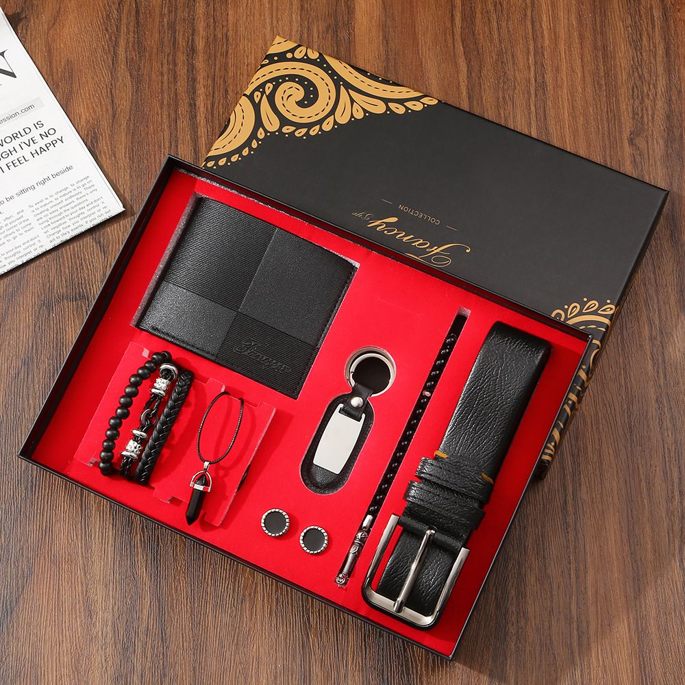 Fars dag Presentset Företag Årsmöte Gåva Kunder High End Plånböcker Bälten Klockor Presentset För kunder_voghion.com