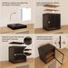 Single Sturdy & Convenient Foldable Cabinet, Durable Steel-Wood Combo With Anti-Slip Design & Quick Fold & Install, Easy To DIY Storage Container With Door, Black_voghion.com