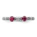 Sterling Silver Stackable Expressions Created Ruby Two Stone Ring_voghion.com