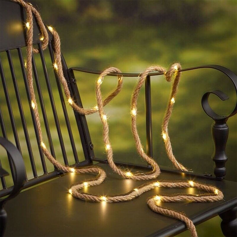 Solar seil kupfer draht LED hof atmosphäre garten dekoration string fair licht_voghion.com