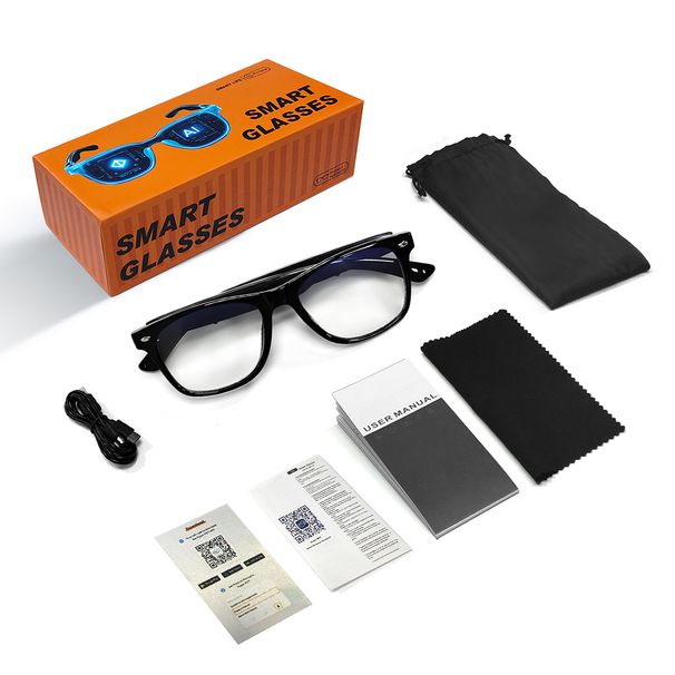 AI Translator Smart Glasses – Real-Time 100+ Language Translation, Bluetooth Calls & Music, HD Audio & Touch Control (iOS/Android Compatible)_voghion.com