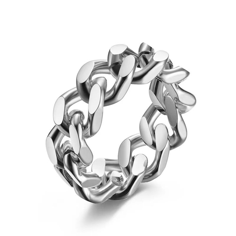 Kubanische Kette für Männer, trendige Marke, Titanstahl, lichtecht, einfacher Stil, Persönlichkeit, Street Hip-Hop, Damen-Zeigefinger_voghion.com