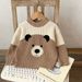 Soft & Stylish Boys' Knit Sweater For Fall & Winter - Cozy Round Neck Pullover With Cute Animal & Stripe Patterns (3-8 Years, 100-140cm)"_voghion.com