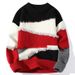 Men's Clothing Men's Casual Round Neck Loose Knit Sweater - Breathable, Machine Washable, Pullover With Jacquard Pattern - Yellow, Gray, Red, Green_voghion.com