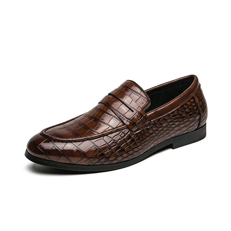 Herren Slipper, glänzende Mokassins, Herrenhalbschuhe, Leder, Sommerschuhe, Herrenhalbschuhe, flache Schuhe, Autofahrerschuhe, formell, große Größe 38-48_voghion.com