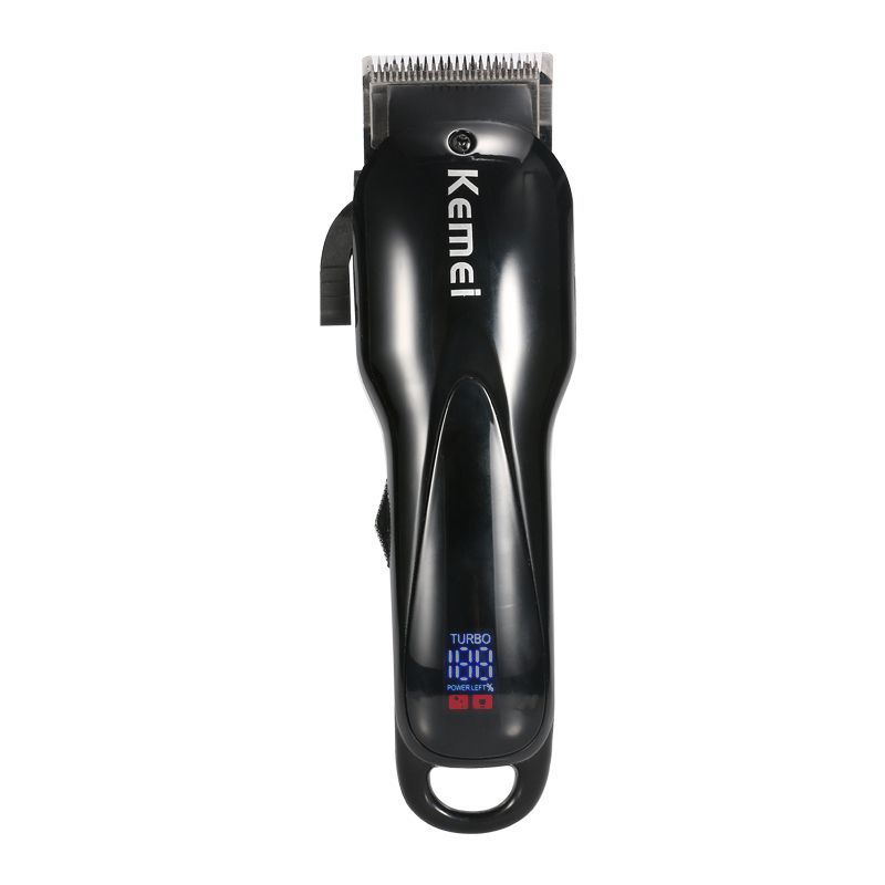 Kemei KM-1929 barba elétrica profissional recarregável máquina de corte display led aparador de cabelo navalha_voghion.com