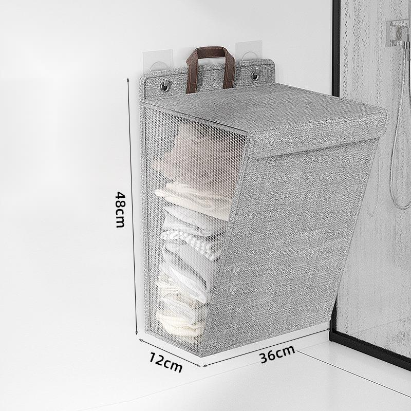 New Practical Wall-Mounted Clothes Foldable Household Dormitory Multi-Functional Laundry Basket Factory_voghion.com