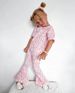 Babykleding Kinderjurk Meisjes lippen T-shirt bell bottoms broek pak met korte mouwen_voghion.com
