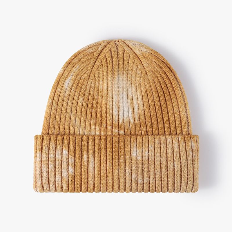 Autumn And Winter Tie Dye Men's Personalized Woolen Hat For Warmth And Ear Protection Winter Outdoor Hip-hop Cold Hat Fashionable Women's Knitted Hat_voghion.com