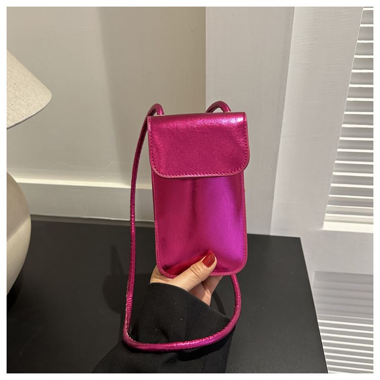 Portafogli per telefono, borsa per cellulare, borsa a tracolla da donna, piccola, nuova moda, portamonete verticale laccato, stile coreano, borsa a tracolla alla moda, tendenza_voghion.com